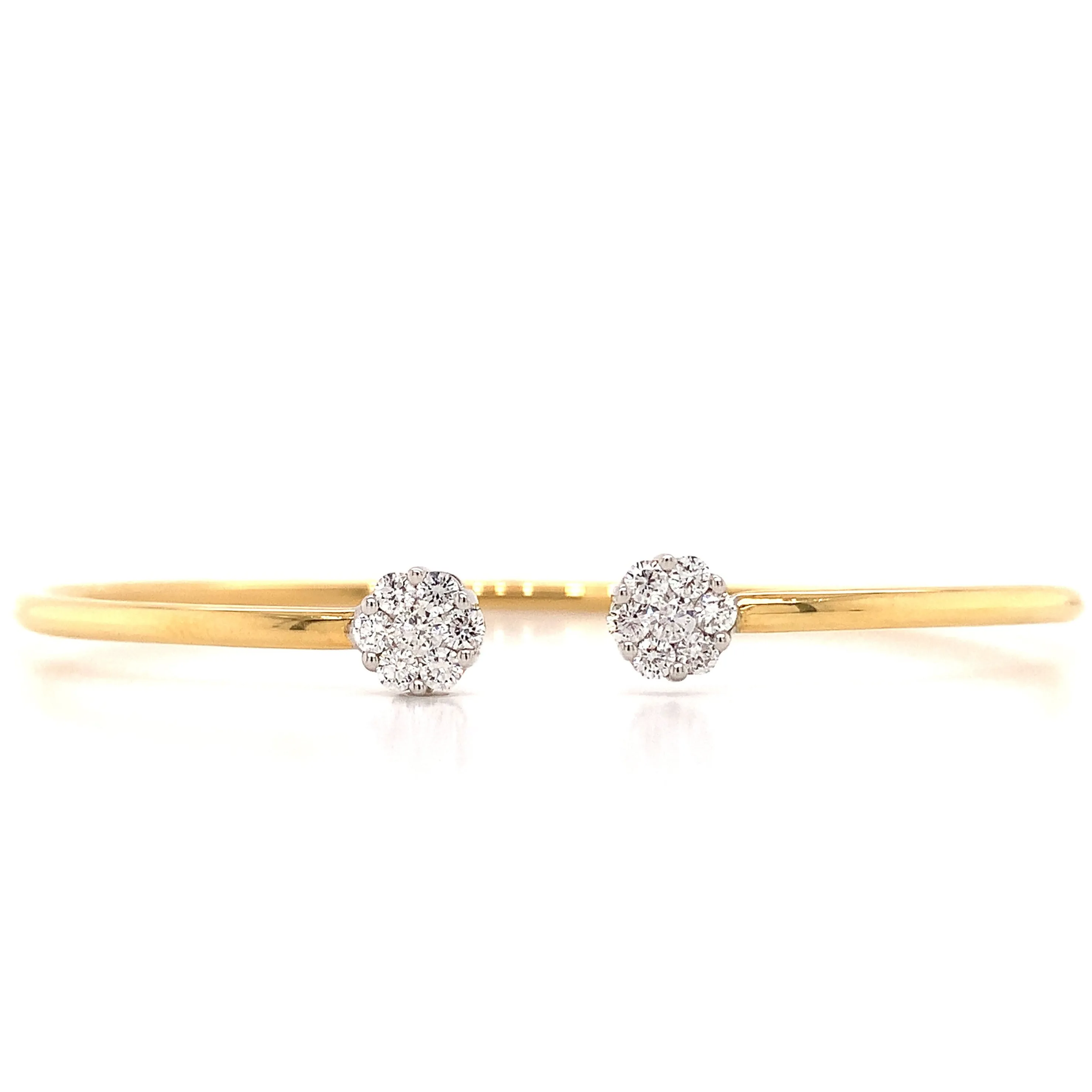 0.52ct tw Diamond Yellow Gold Wrap Bangle Bracelet