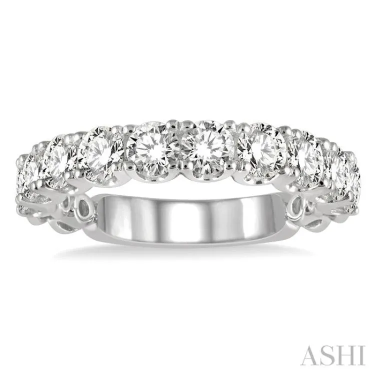 1 1/2 ctw Lattice Round Cut Diamond Wedding Band in 14K White Gold