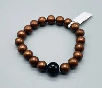 10mm Copper Toned With Asst Stone Bracelet