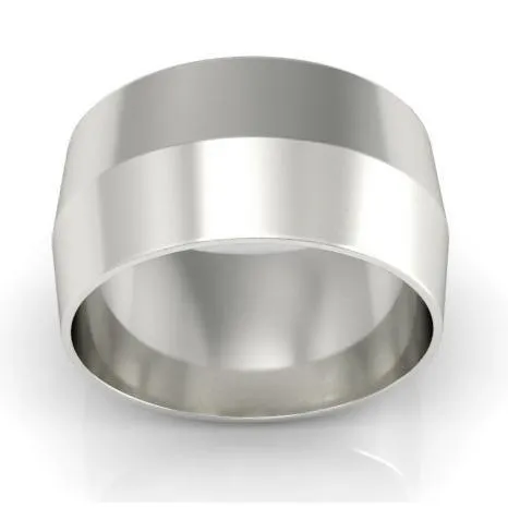 10mm Knife Edge Wedding Ring in 18k Gold