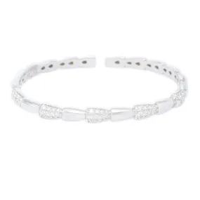 1.10ct 18k White Gold Diamond Bangle