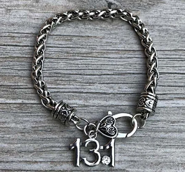 13.1 Half Marathon Runner Charm Bracelet