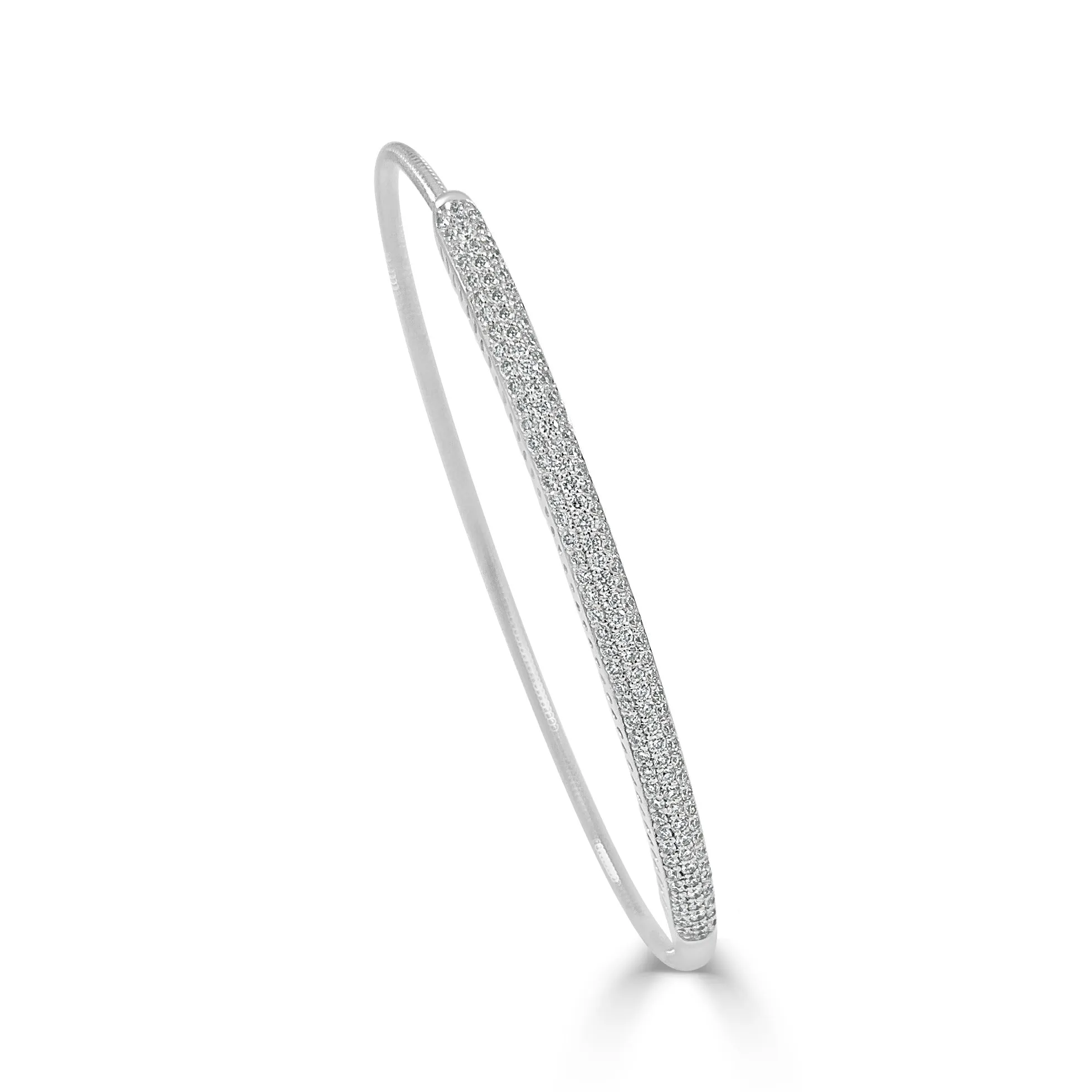 14k Gold & Diamond Flexible Bangle - 0.85ct