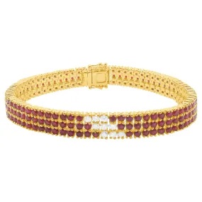 14K GOLD DIAMOND RUBY VICKY BRACELET