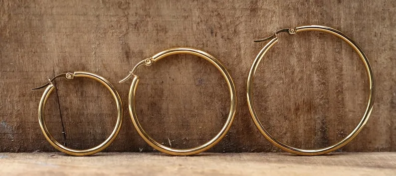 18K Gold-Filled Hoop Earrings