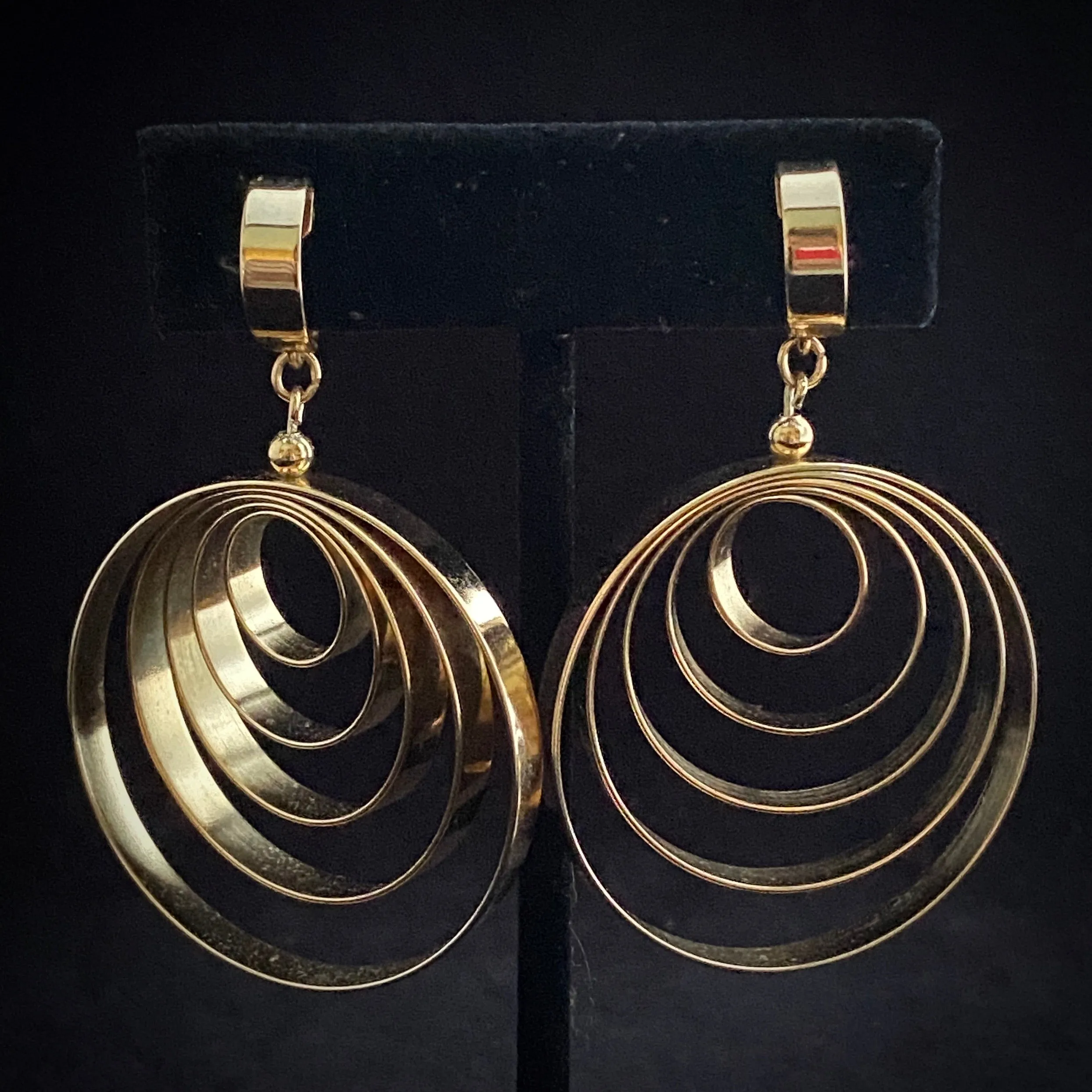 1970s Napier Swivel Hoop Earrings