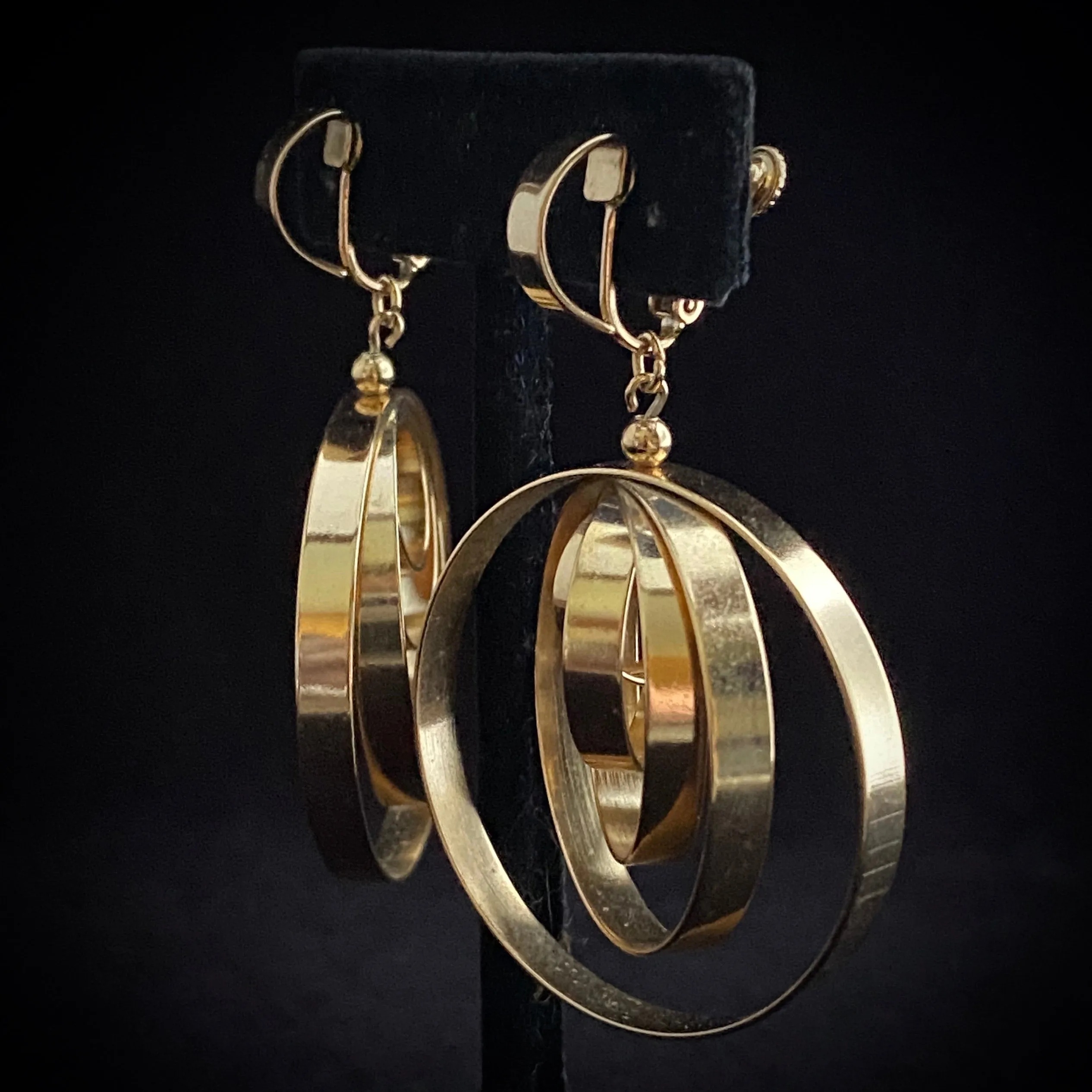 1970s Napier Swivel Hoop Earrings