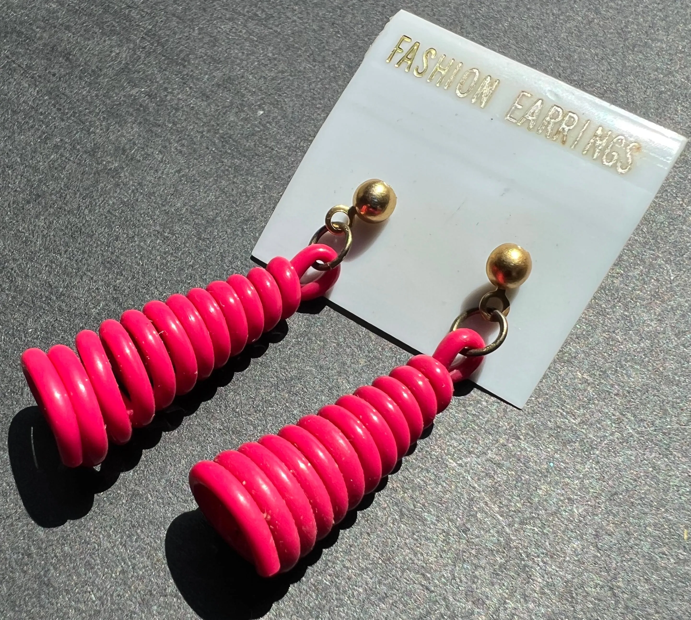 1980s Curly Cone Earrings