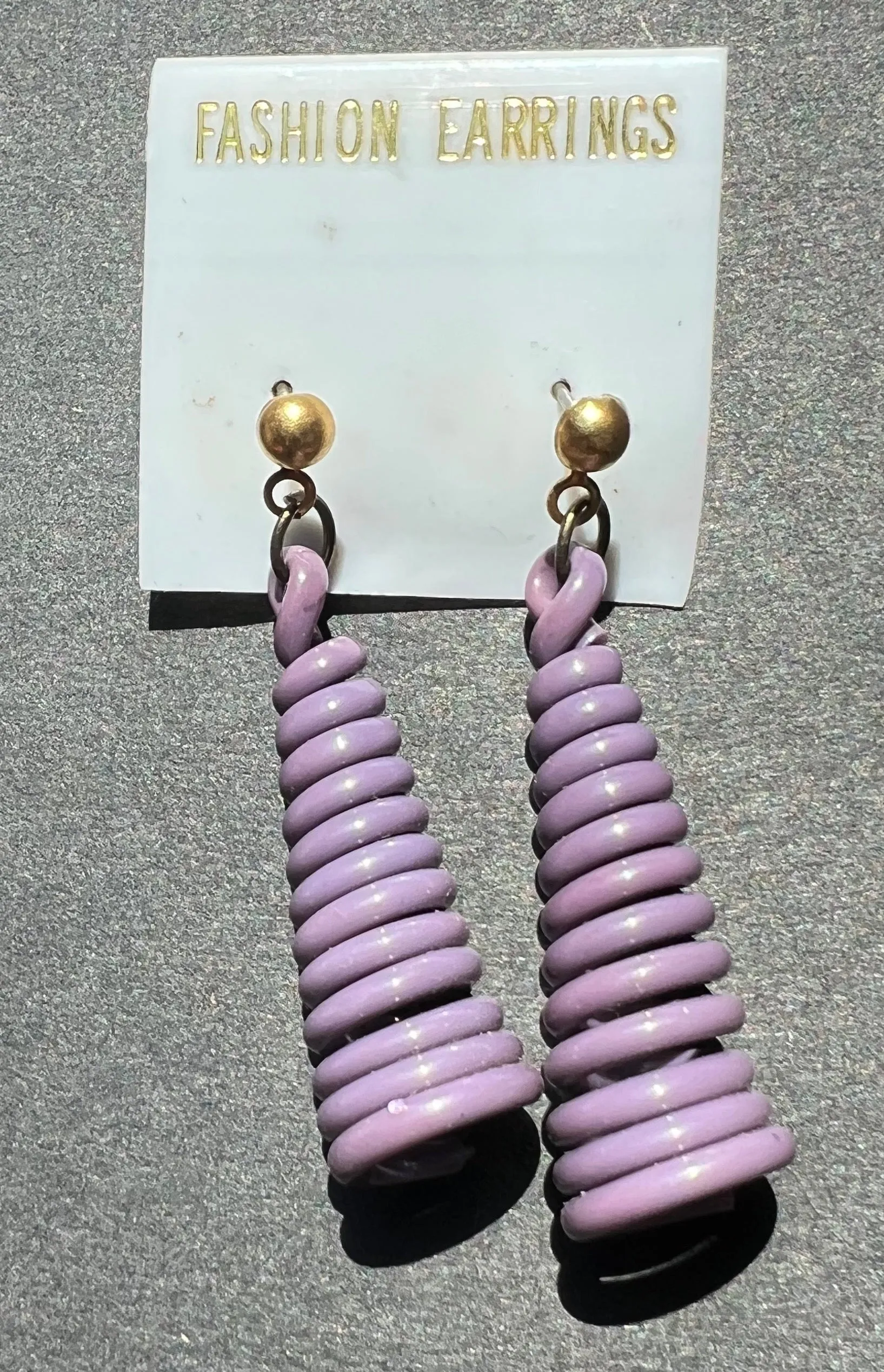 1980s Curly Cone Earrings