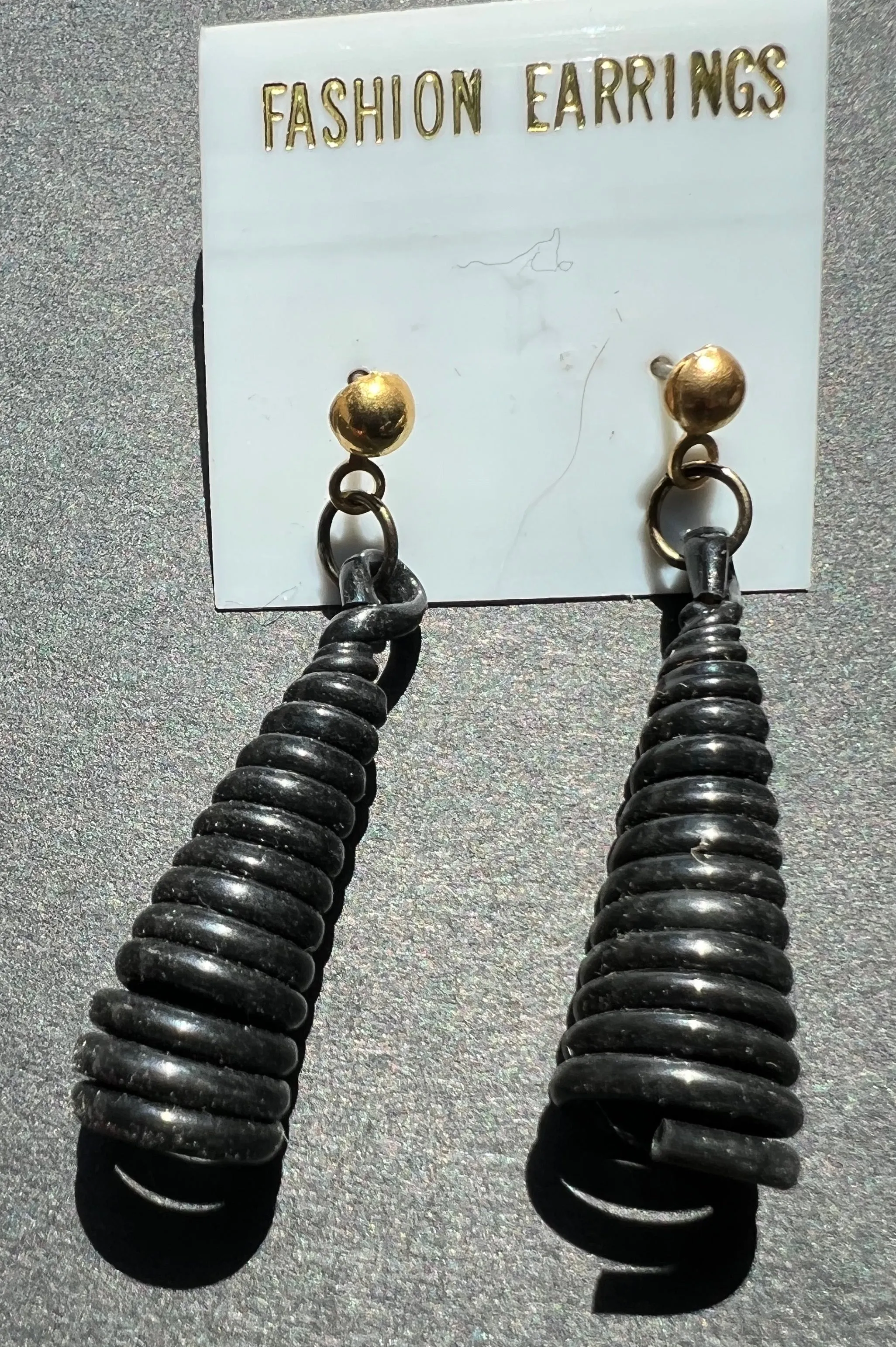 1980s Curly Cone Earrings