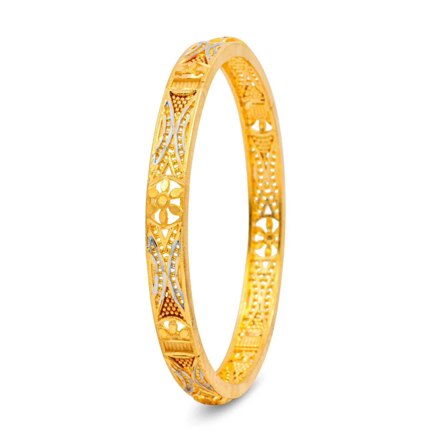 24ct Heavy Gold Plated Enamel Bangle PEB27-091