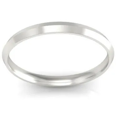 2mm Knife Edge Wedding Ring in 18k