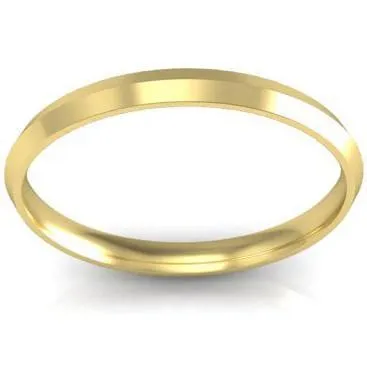 2mm Knife Edge Wedding Ring in 18k