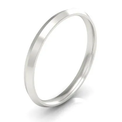 2mm Knife Edge Wedding Ring in 18k