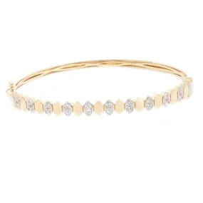 .38ct 14k Yellow Gold Diamond Bangle