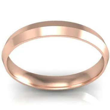 3mm Knife Edge Wedding Band in 14k