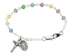 5 1/2in Multi Crystal Baby Bracelet - BR123D