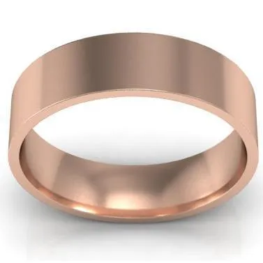 5mm Flat Wedding Ring in 14k