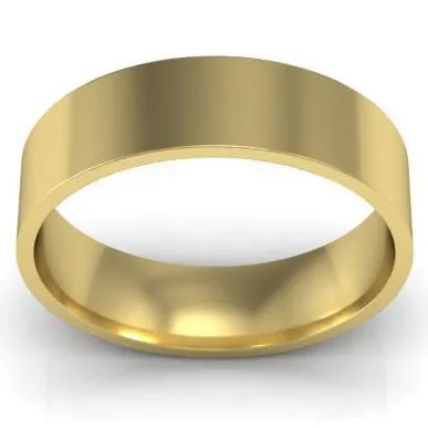 5mm Flat Wedding Ring in 14k