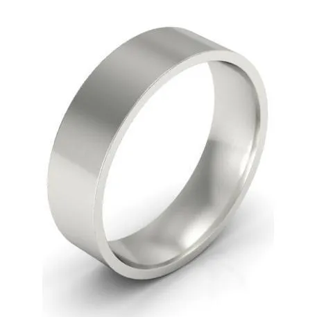 5mm Flat Wedding Ring in 14k