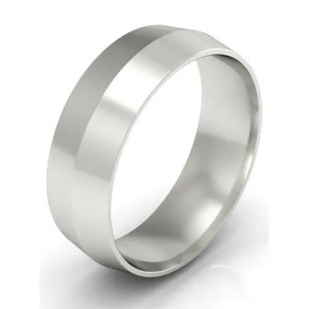 6mm Knife Edge Wedding Ring in 18-Karat