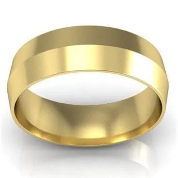 6mm Knife Edge Wedding Ring in 18-Karat