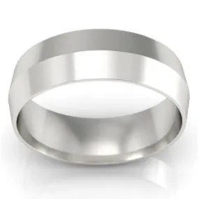 6mm Knife Edge Wedding Ring in 18-Karat