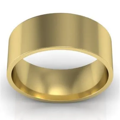 7mm Flat Wedding Ring in 14k