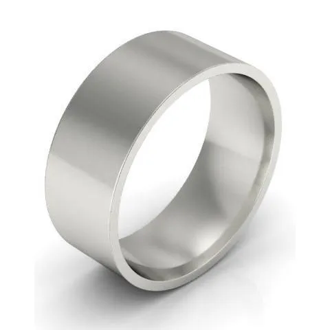 7mm Flat Wedding Ring in 14k