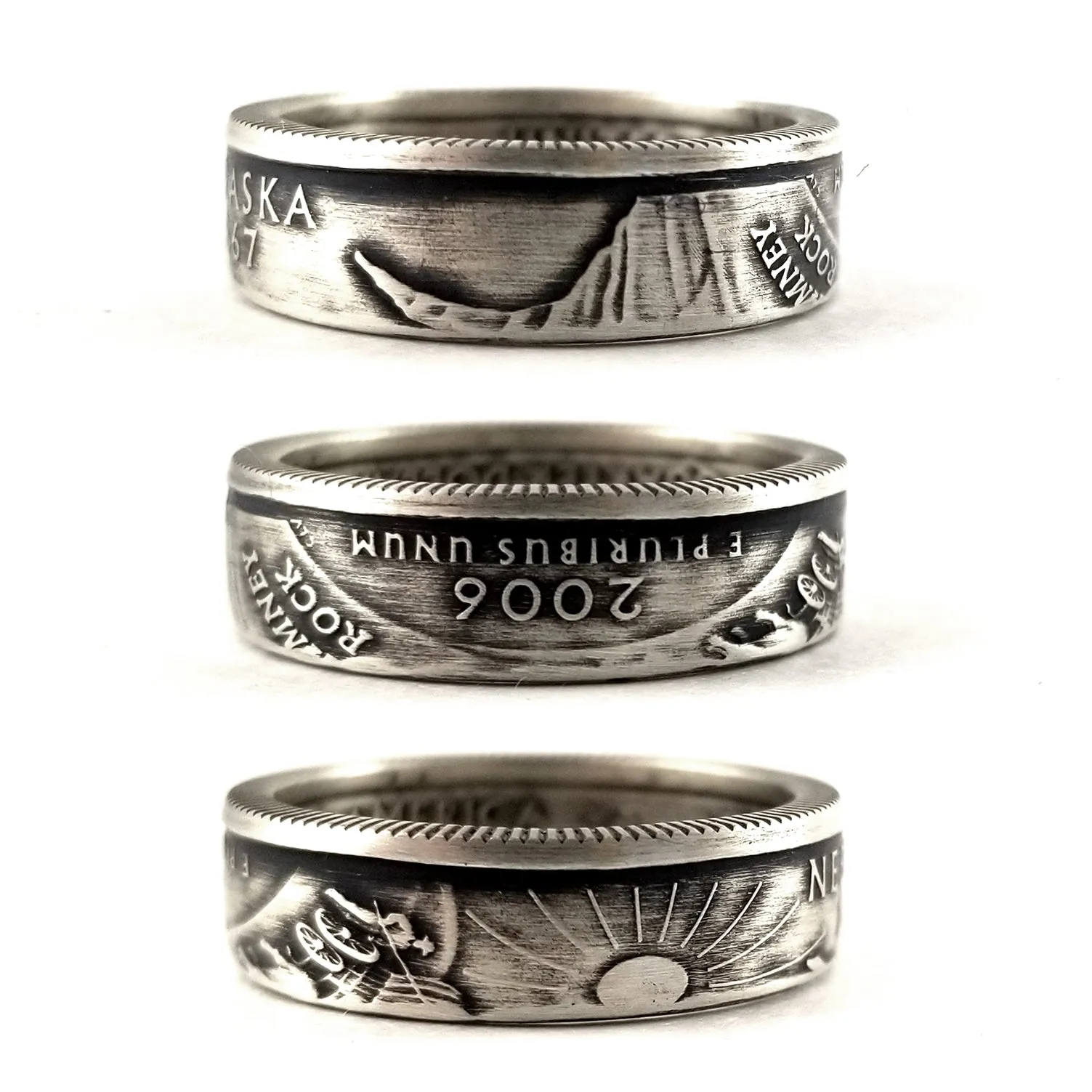 90% Silver Nebraska Quarter Ring