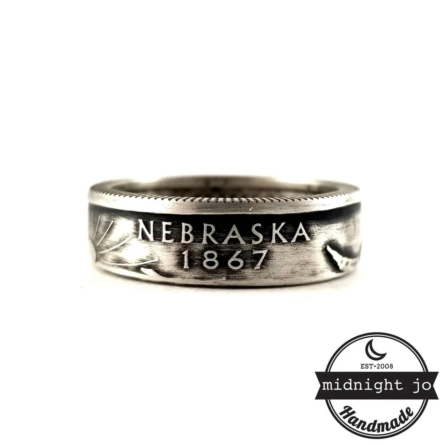 90% Silver Nebraska Quarter Ring