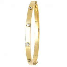 9ct Gold Zirconia Bangle BN165