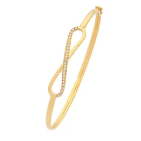 9ct Yellow Gold Infinity Bangle