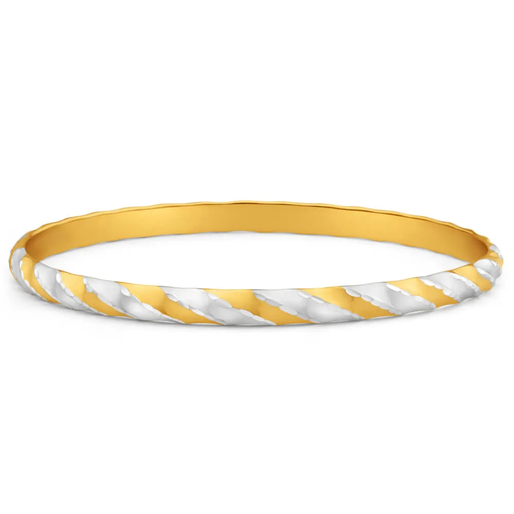 9ct Yellow Gold Silver Filled Golf Bangle