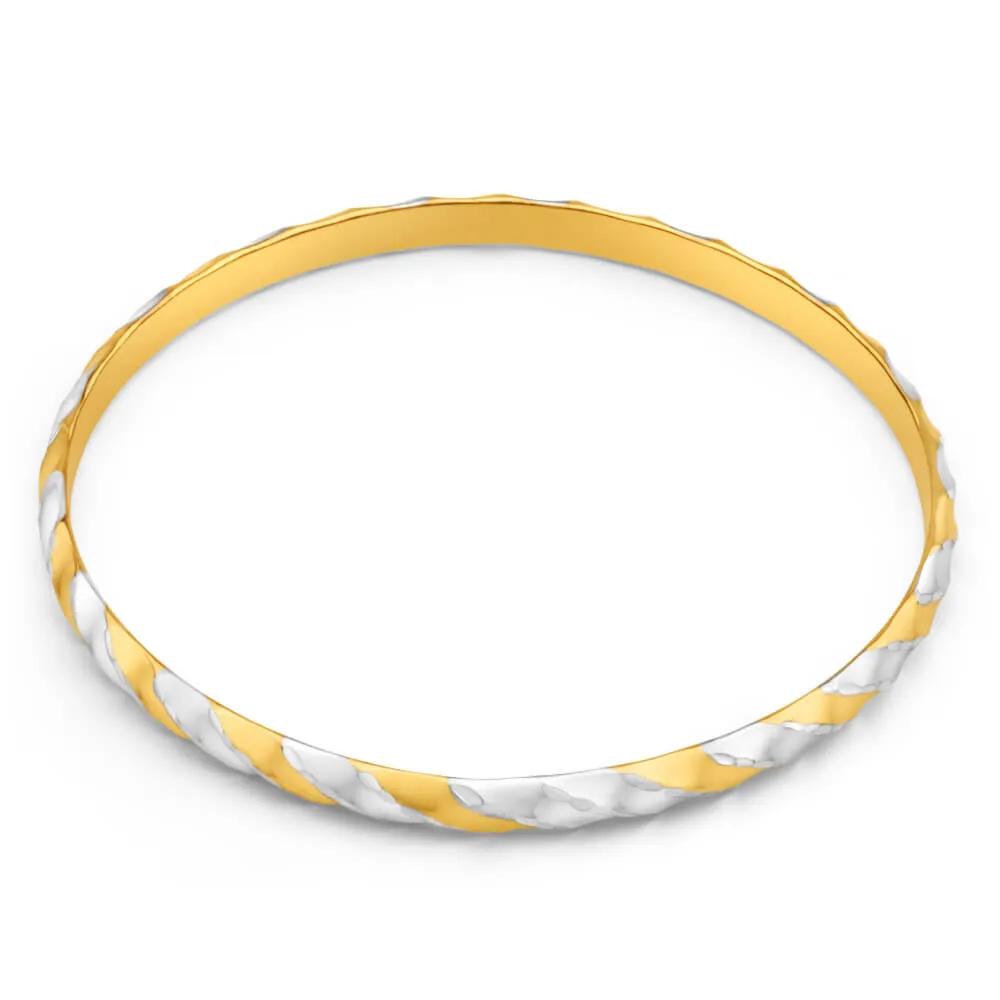 9ct Yellow Gold Silver Filled Golf Bangle