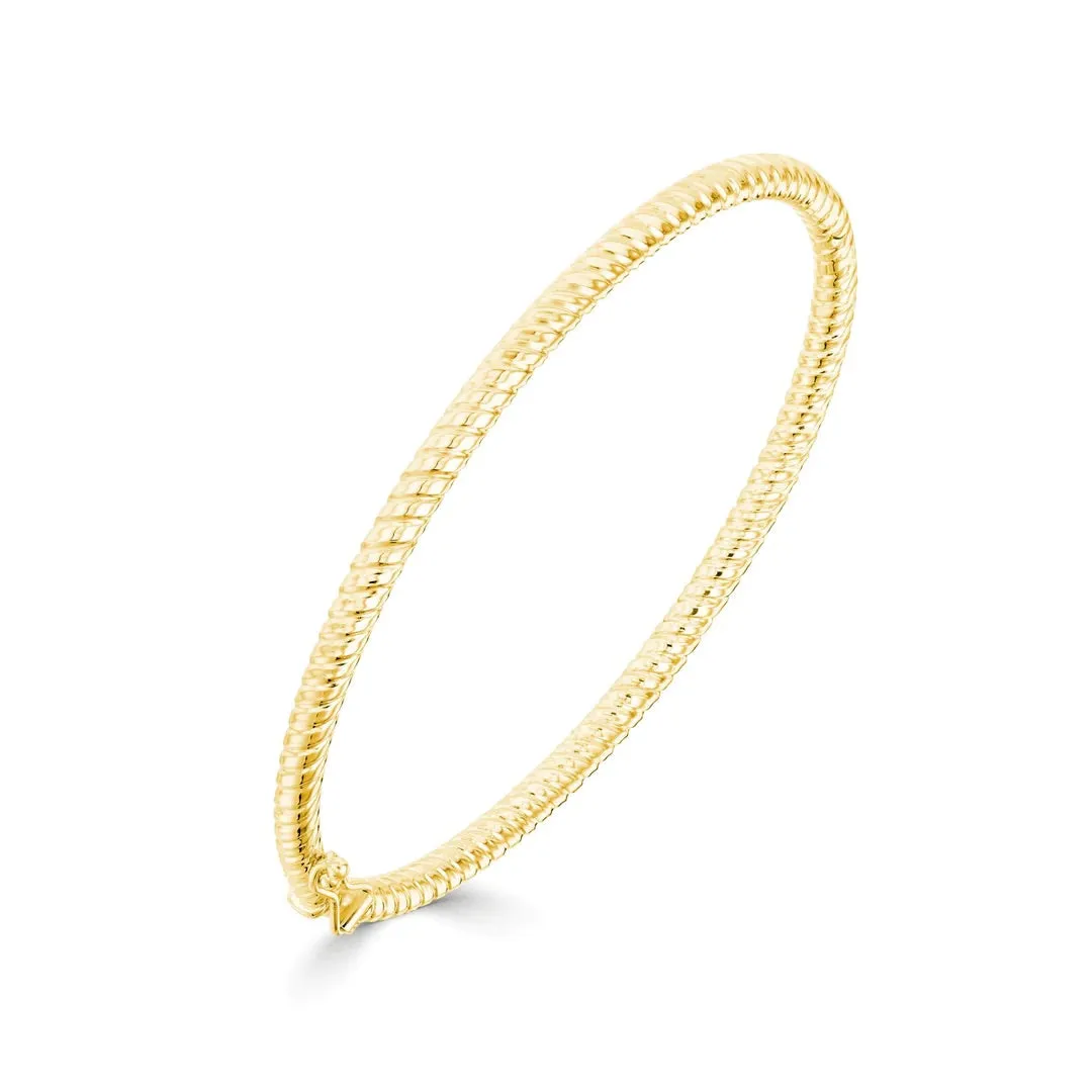 9K Yellow Gold Twist Bangle