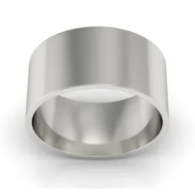 9mm Flat Wedding Ring in 18k