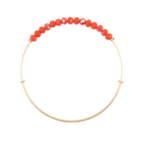 AB Coral/Peach Crystal Bangle