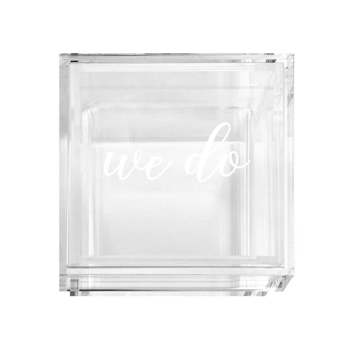 Acrylic Wedding Ring Box, 2 Ring Slot, Ring Box Display for Wedding, Proposal, Engagement Rings