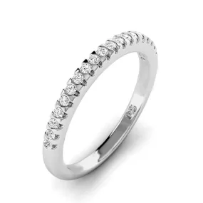 Affordable 0.20 CT Round cut Diamond Wedding Ring in 18KT White Gold