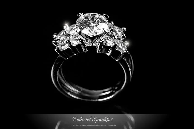 Alexis 1.8ct Round Engagement Wedding Ring Set | 3.7ct