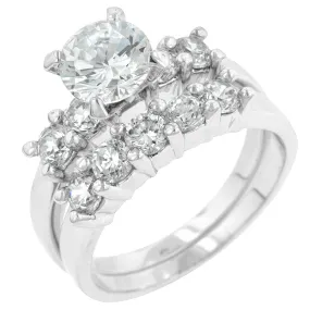 Alexis 1.8ct Round Engagement Wedding Ring Set | 3.7ct