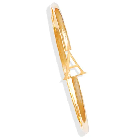 Alice Alphabet Initial Bangle Yellow Gold