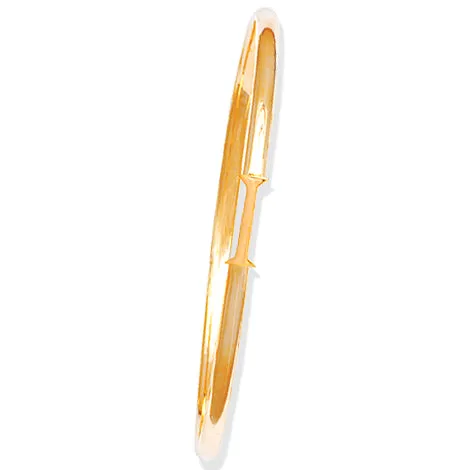 Alice Alphabet Initial Bangle Yellow Gold