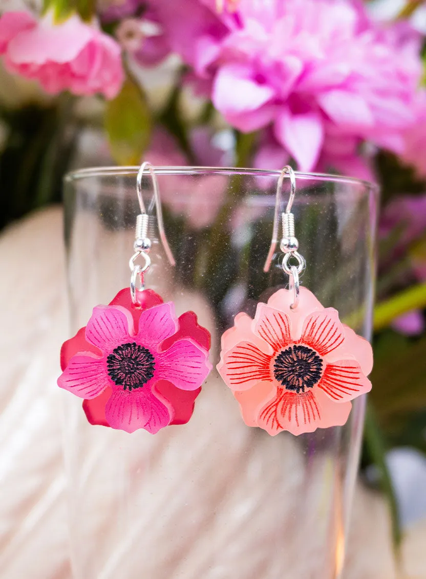 Anemone Flower Earrings