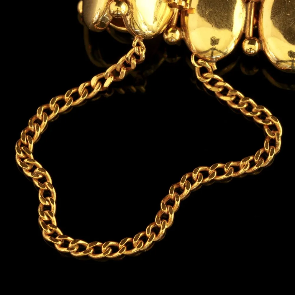 Antique Victorian Gold Diamond Lion Bracelet Circa 1860