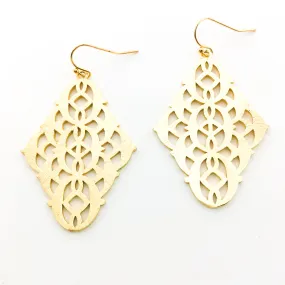 Arabella Brushed Patterned Indian Earrings