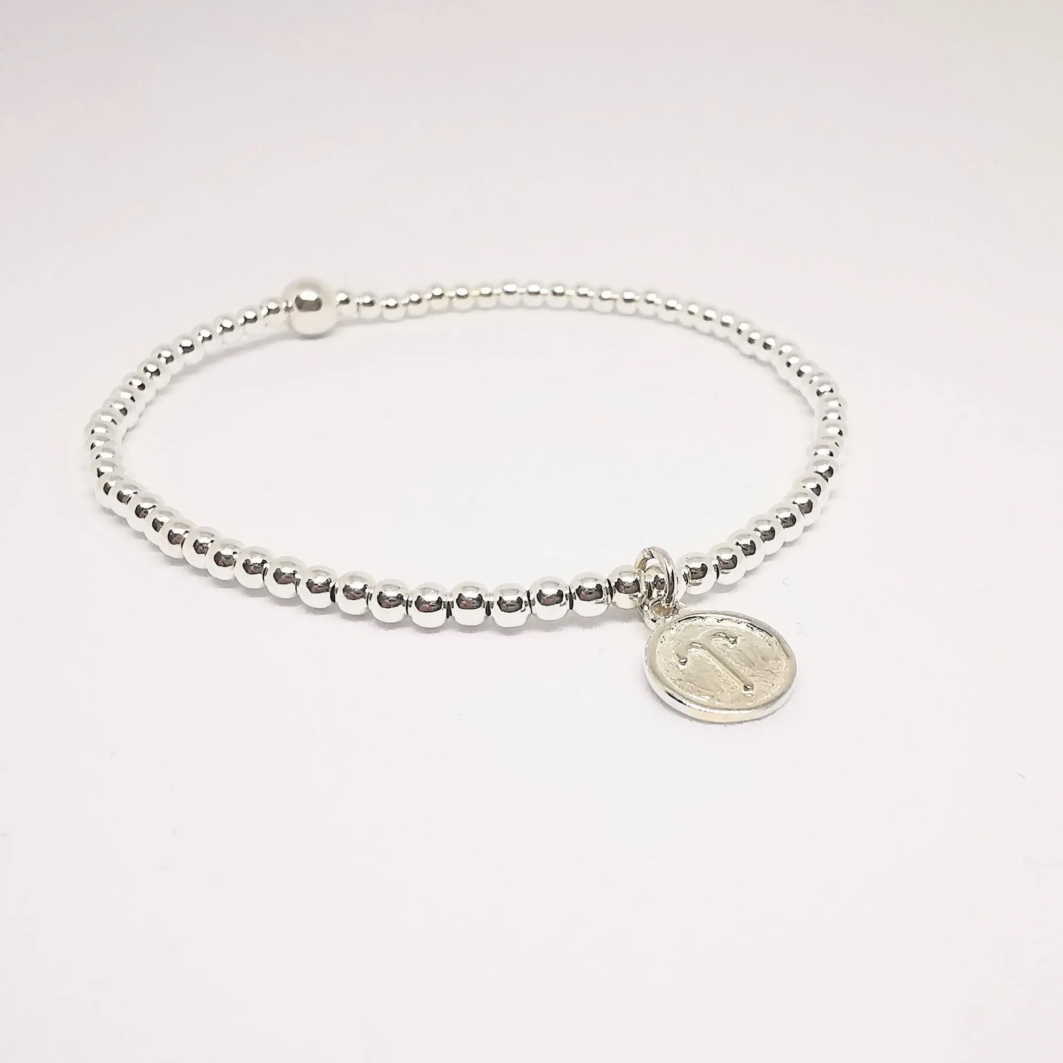 ARIES Silver Beaded Bracelet