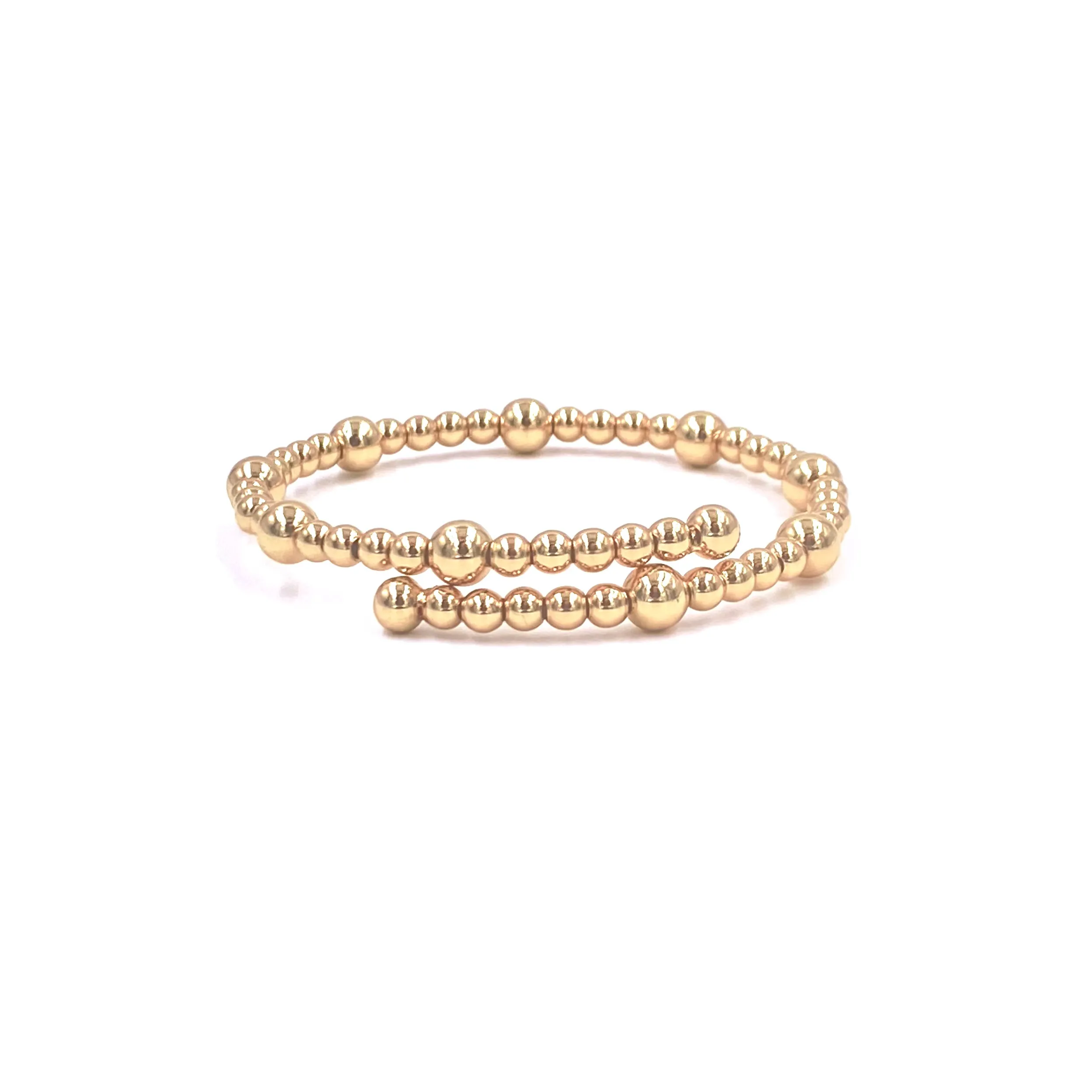 Ashley Gold Stainless Steel Adjustable Ball Wire Bracelet