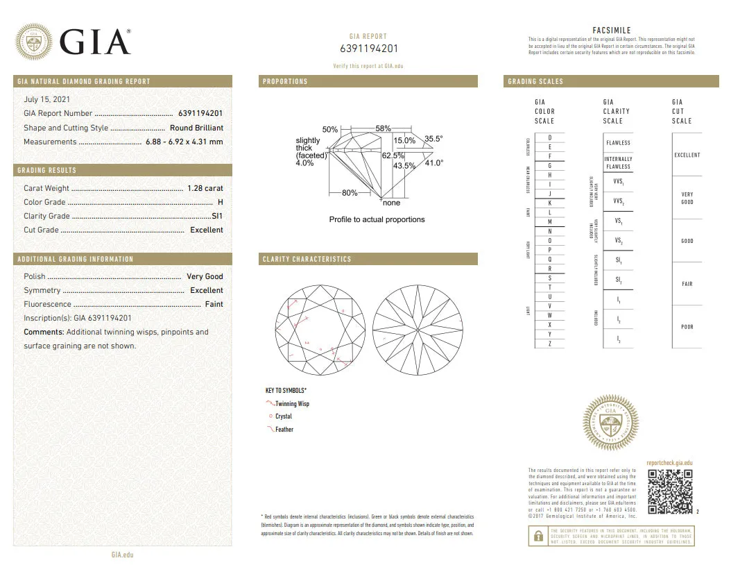 Aurora Diamonds   Selene - 1.28ct Natural Diamond Ring Set